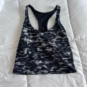 Fabletics Black/White/Grey Tank Top